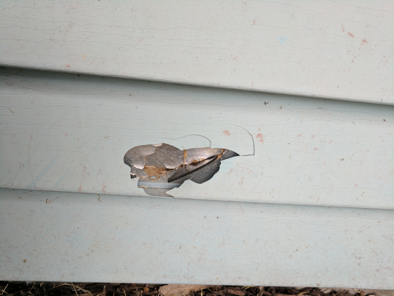 Illustration for article titled Hey Oppo, what got blasted into my siding?